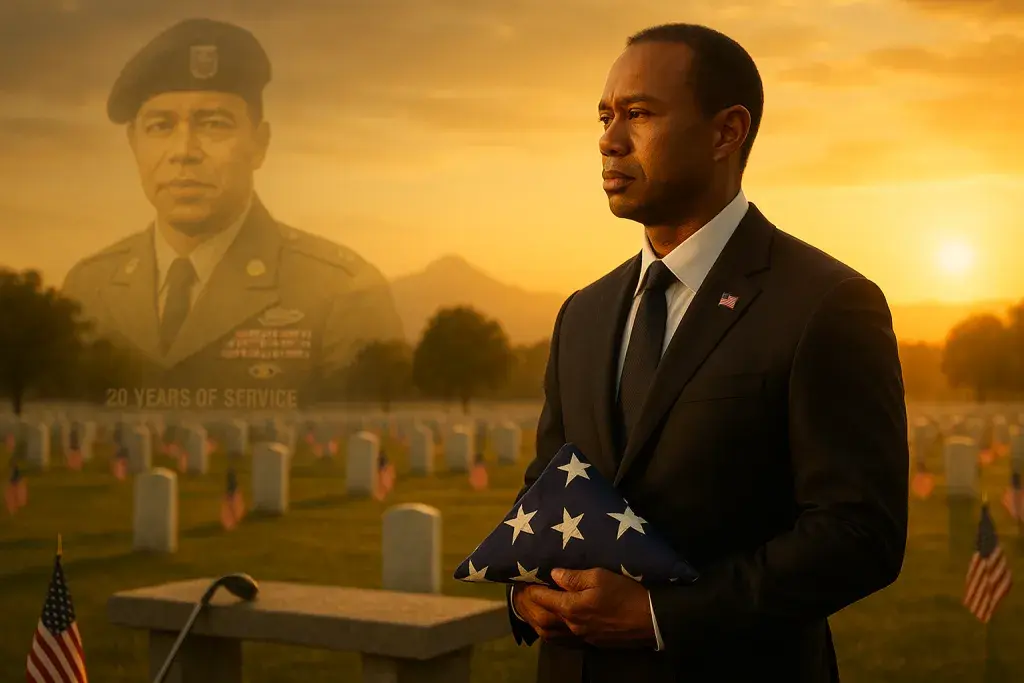 Tiger Woods ends silence with Memorial Day tribute to veterans and father