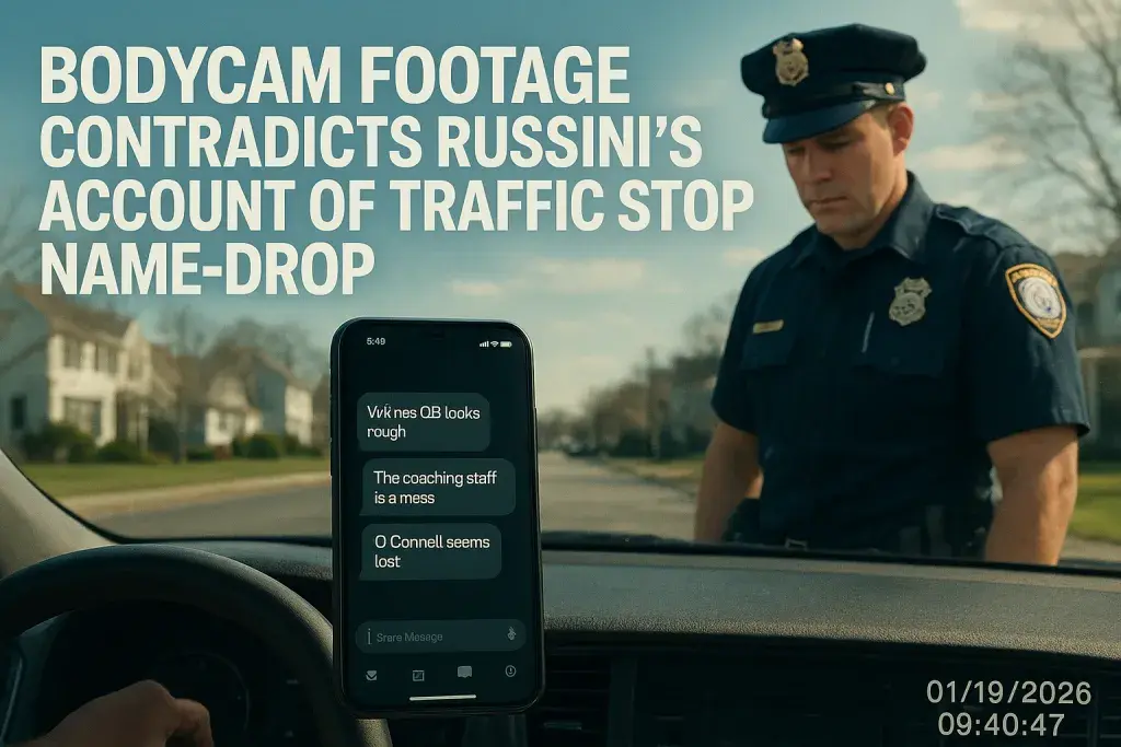 Bodycam Footage Contradicts Russini's Account of Traffic Stop Name-Drop