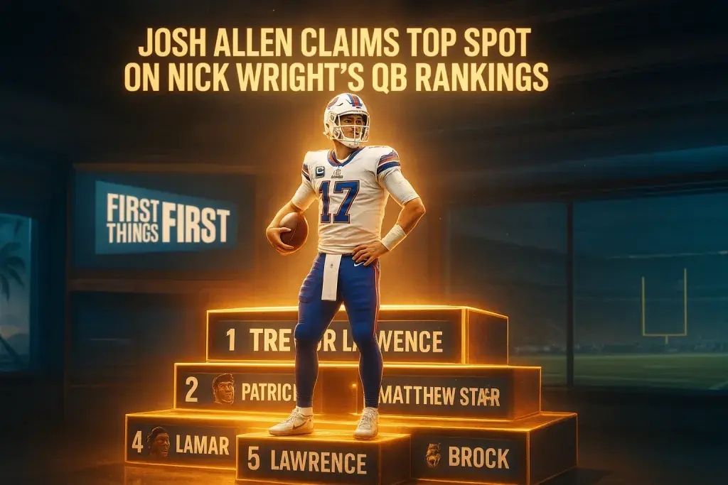 Josh Allen Claims Top Spot on Nick Wright's QB Rankings