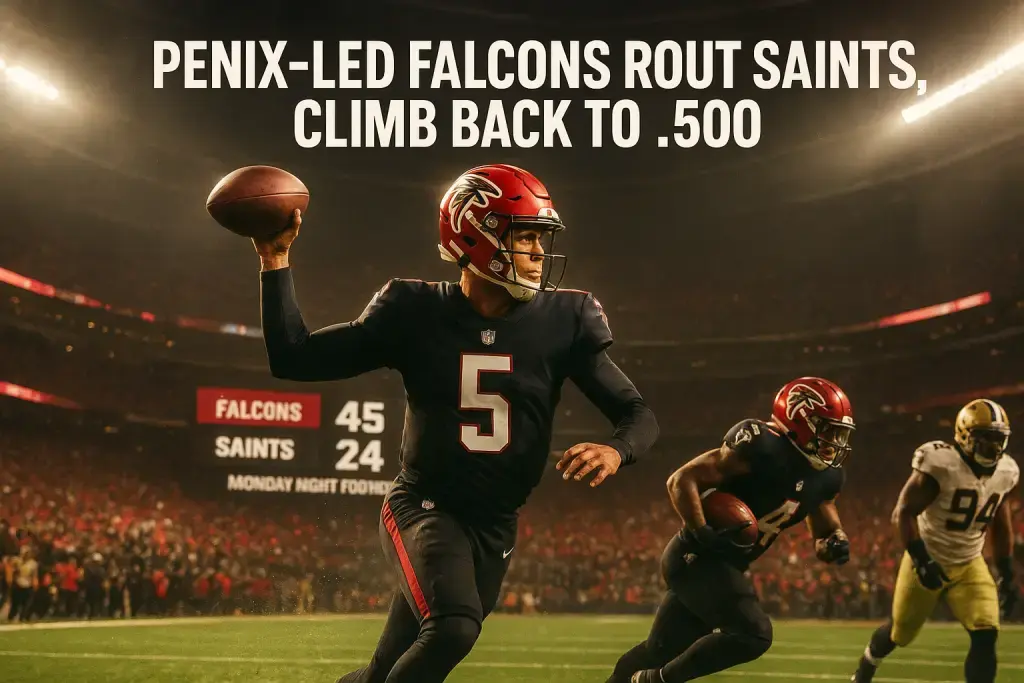 Penix-Led Falcons Rout Saints, Climb Back to .500